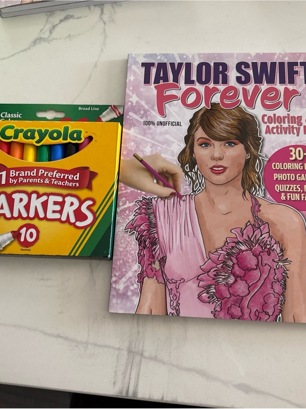 New Taylor Swift Forever Activity Book with New Crayola Markers